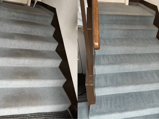 Teppichbodenreinigung Treppenhaus